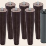 Patas para bases Madera Cónicas 6+1 metálica Sonpura Altura 25cm